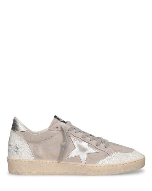 Golden Goose Deluxe Brand White Lvr Exclusive Ballstar Suede Sneakers for men