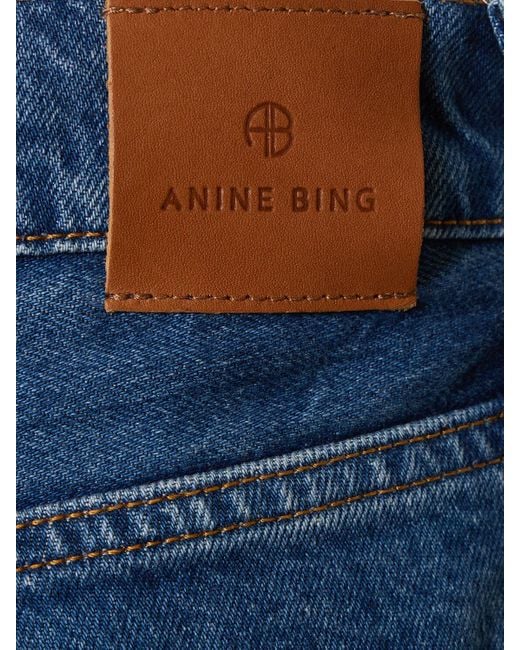 Jean droit en denim de coton hugh Anine Bing en coloris Blue