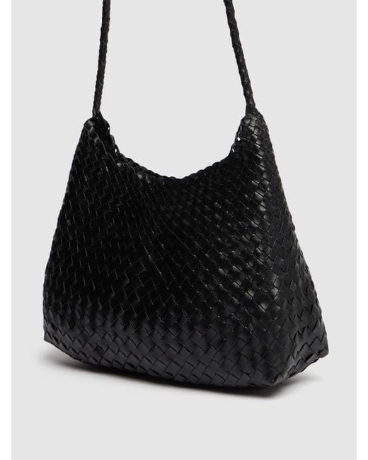Dragon Diffusion Black Santa Rosa Handwoven Tapered Leather Bag