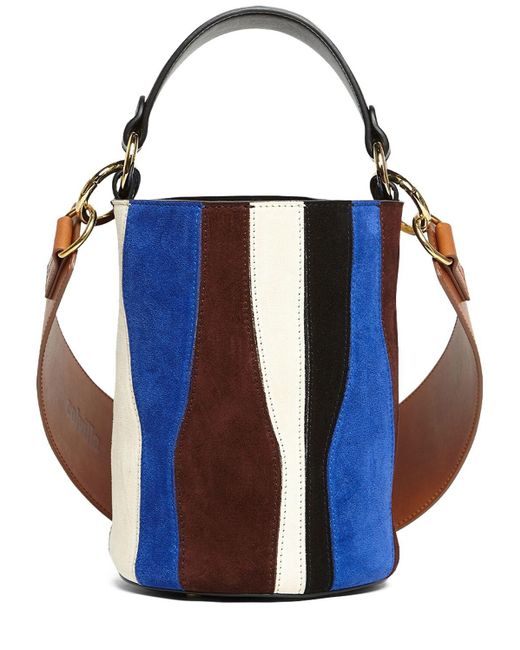 Colville Blue Patch Cylinder Small Leather Bag