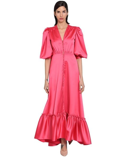 dark pink silk dress