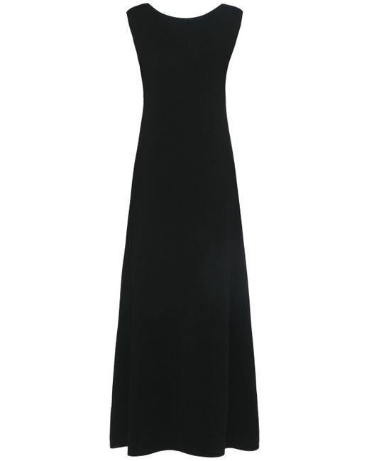 Khaite Black Keran Smooth Viscose Blend Long Dress