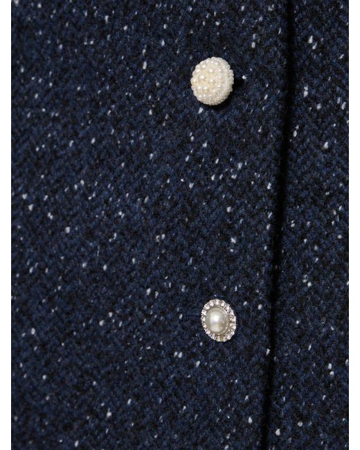 Minifalda de lana Designers Remix de color Blue