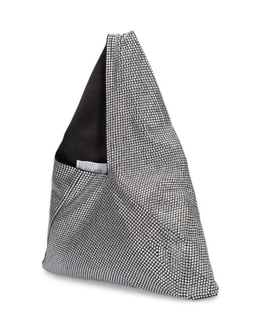 GIUSEPPE DI MORABITO Gray All Over Crystal Shoulder Bag