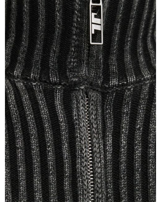 Jaded London Black Washed Lucid Knit Sweater for men