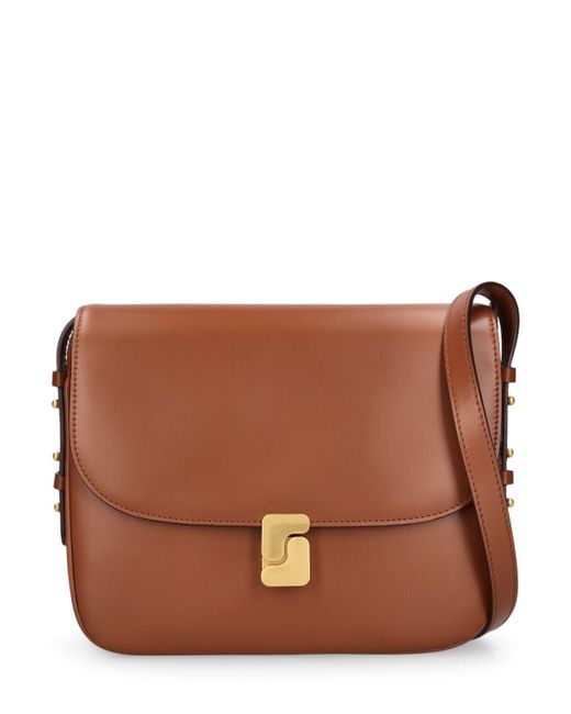 Soeur Brown Maxi Bellissima Leather Shoulder Bag