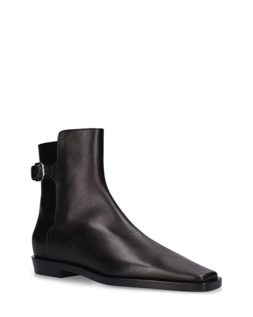 Totême  Black 20Mm The Belted Leather Boots