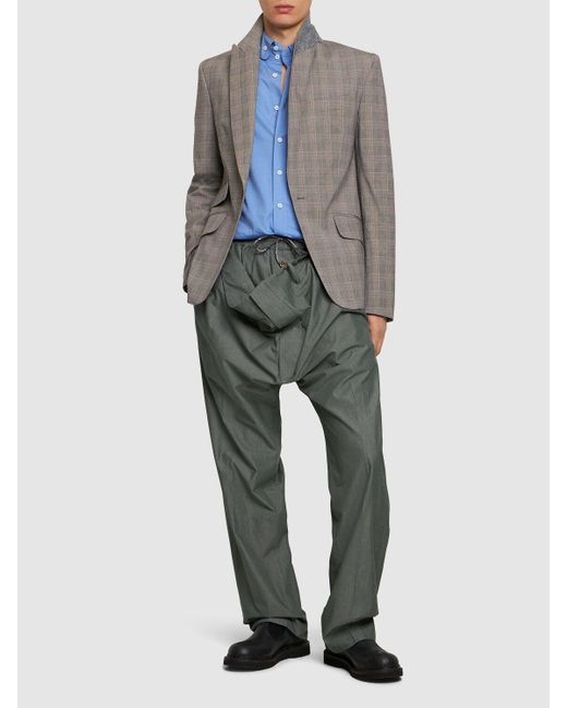Vivienne Westwood Gray Wreck Cotton Formal Pants for men