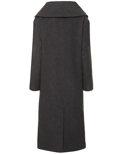 Manteau en feutre de laine mélangée Totême  en coloris Black
