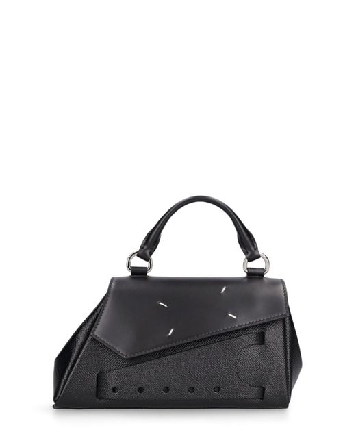 Maison Margiela Black Mikro Handtasche Aus Leder "asymmetric Snatched"