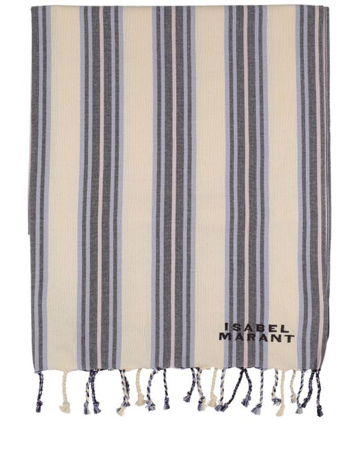 Isabel Marant Blue Striped Cotton Beach Towel for men