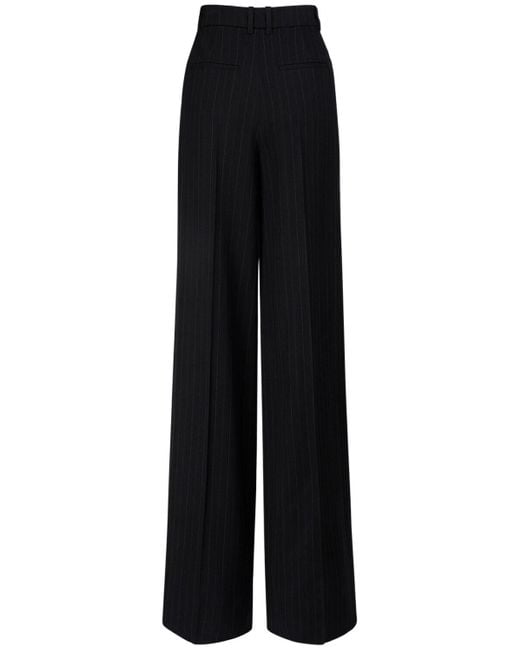 Pantalon en laine mélangée Saint Laurent en coloris Black