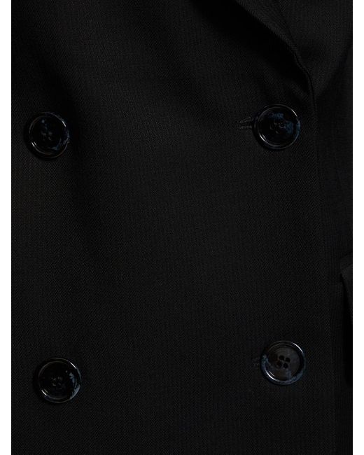 Acne Black Oversized Jacke Mit Fischgrätmuster