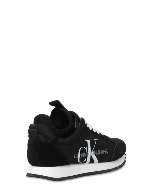 Calvin Klein 20mm Josslyn Nylon Sneakers in Black | Lyst