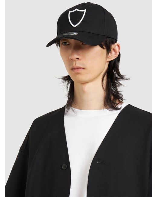 HTC Black Embroidered Logo Cotton Baseball Cap for men