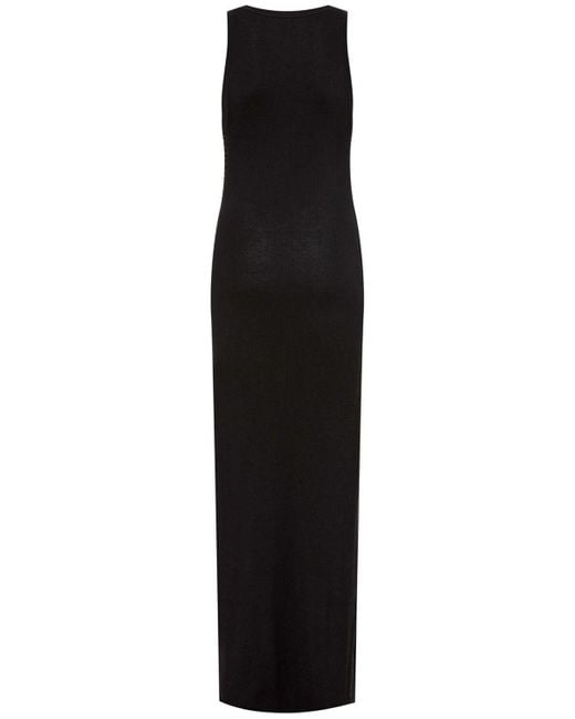 Vestido maxi de de algodón sin mangas St. Agni de color Black