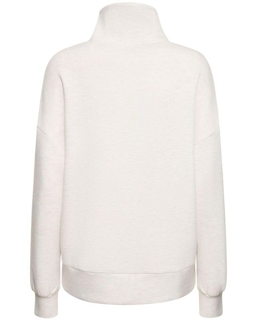 Suéter con media cremallera Varley de color White