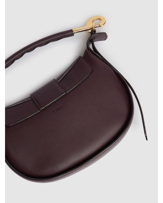 Chloé Purple Medium Schultertasche Aus Leder "chloe Ride"