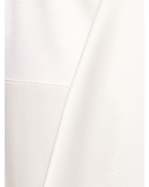 Robe longue en crêpe fiorentina Galvan en coloris White