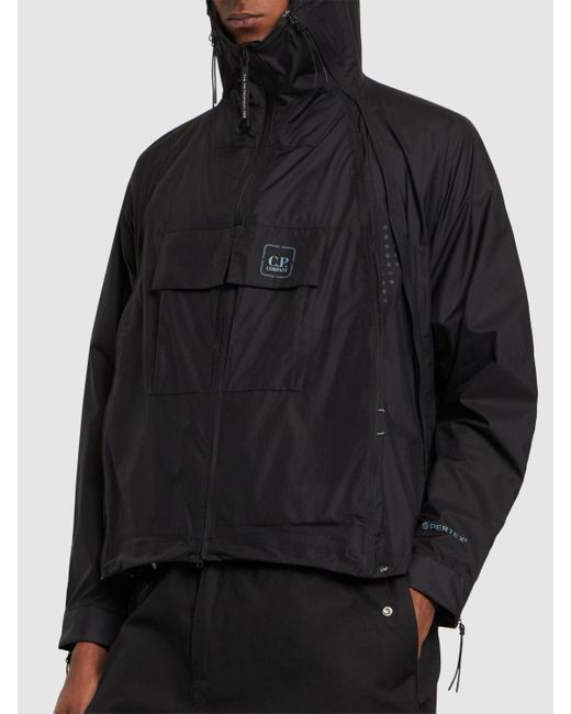 C P Company Black Metropolis Series Hooded Jacket for men
