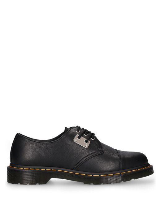 Chaussures à lacets en cuir avec plaque métal 1461 Dr. Martens pour homme en coloris Black