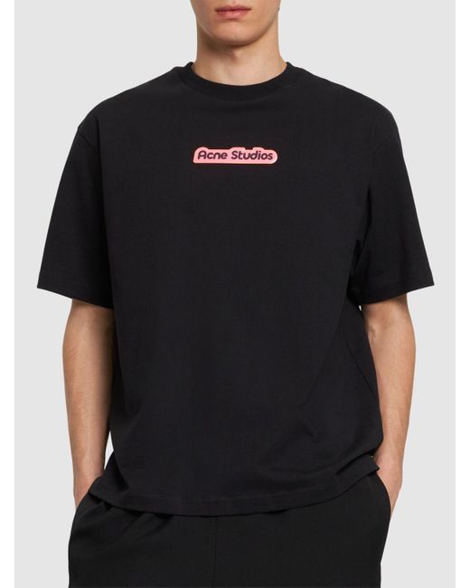 T-shirt en coton à logo extorr ski Acne pour homme en coloris Black