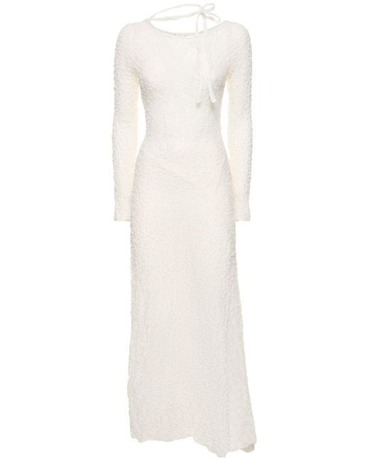 Vestido largo de encaje GIMAGUAS de color White