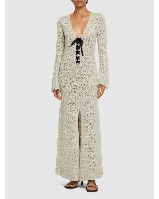 THE GARMENT Canada ウールクロシェロングドレス Natural