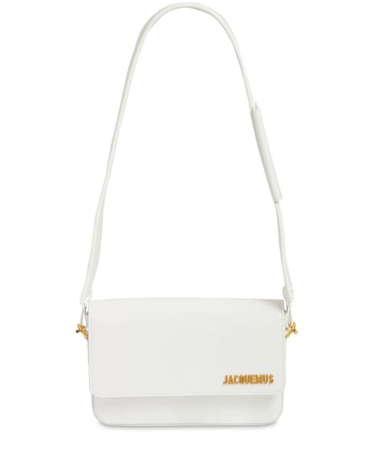 Jacquemus White Le Carinu Leather Shoulder Bag