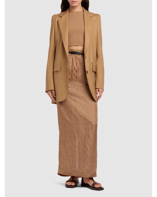 Max Mara White Stretch-viskosekreppoberteil "arcella"