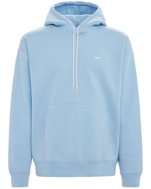Nike Solo Swoosh Fleece Sweatshirt Hoodie in Blue for Men | Lyst Australia