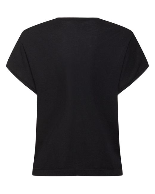 Mujer Camiseta De Jersey De Algodón Khaite de color Black