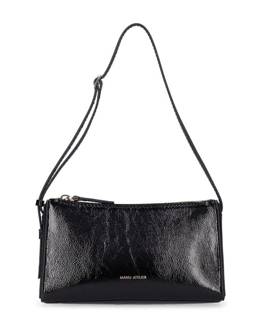 MANU Atelier Mini Prism Patent Leather Shoulder Bag in Black | Lyst