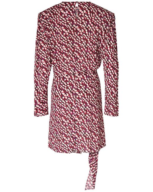 Isabel Marant Red Bedrucktes Viskose-minikleid "dulce"