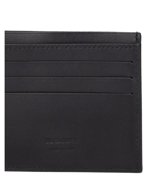 Jil Sander Black Logo Bifold Leather Wallet for men