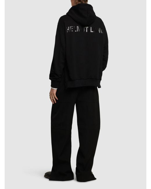 Helmut Lang Black Mega Zipped Hoodie for men