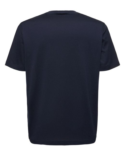 Camiseta de algodón jersey Brioni de hombre de color Blue