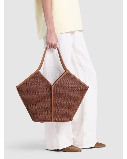 Hereu Brown Tote Aus Raffia "calella"