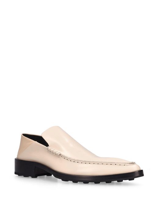 Jil Sander Natural 20Mm Leather Loafers