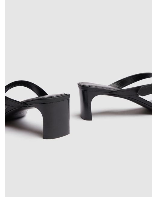 Balenciaga Bel Air Leather Sandals in Black | Lyst