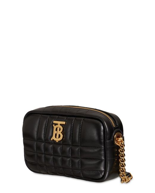 Burberry Black Mini Lola Quilted Leather Camera Bag