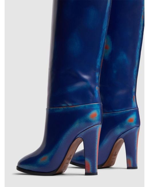 Stivali midas in pelle 105mm di Vivienne Westwood in Blue