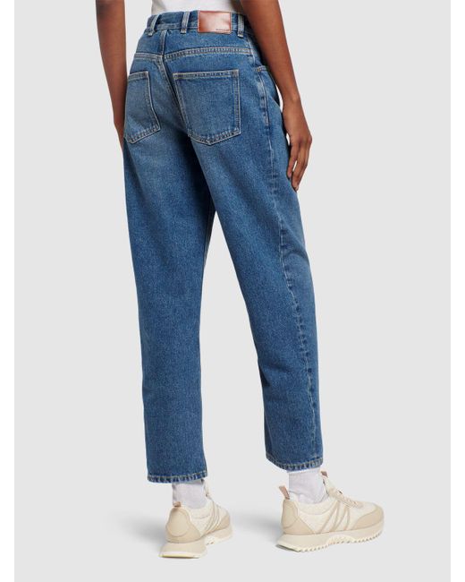 Moncler Blue Cotton Jeans
