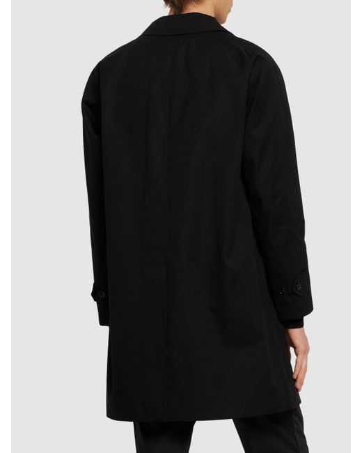 Manteau mi-long en coton camden Burberry pour homme en coloris Black