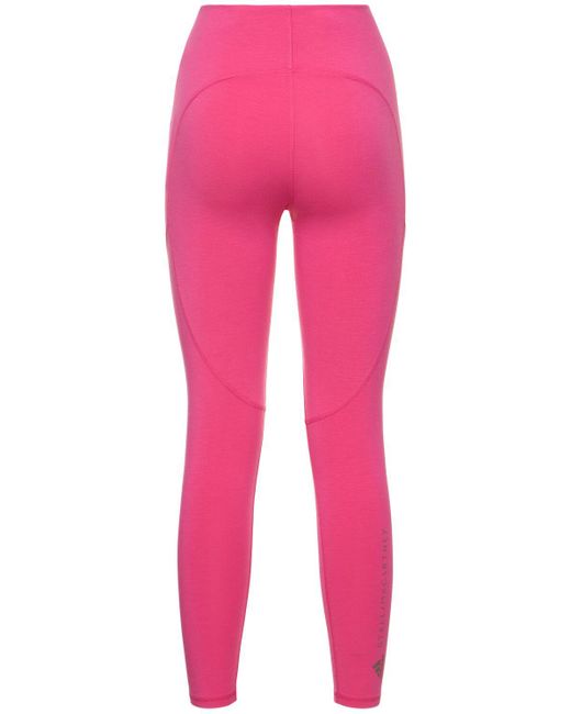 Leggings yoga cropped di Adidas By Stella McCartney in Pink