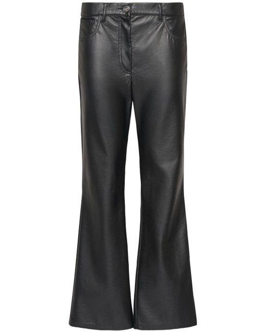 Weekend by Maxmara Gray Kunstlederhose "califfo"