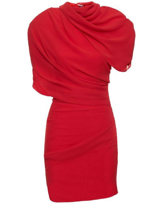 Vestido corto Castagna drapeado Jacquemus de color Red