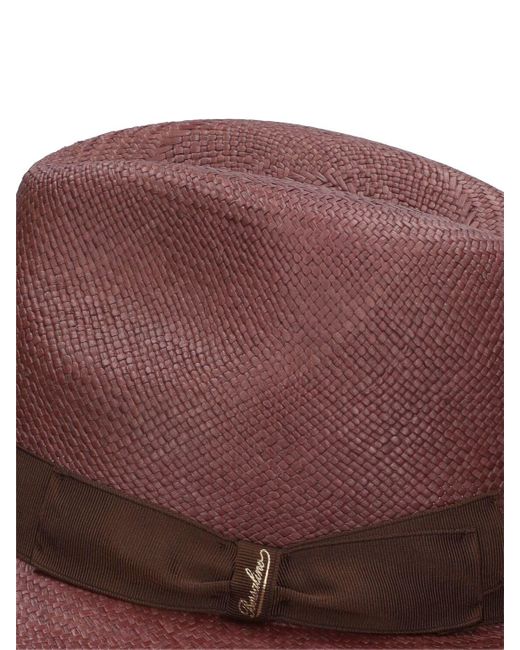 Cappello panama federico in paglia 6cm di Borsalino in Brown da Uomo