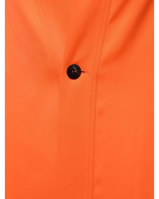 Ferragamo Orange Single Breasted Viscose Long Jacket