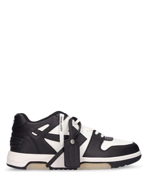 Off-White c/o Virgil Abloh Out Of Office Leather Low Top Sneakers in ...